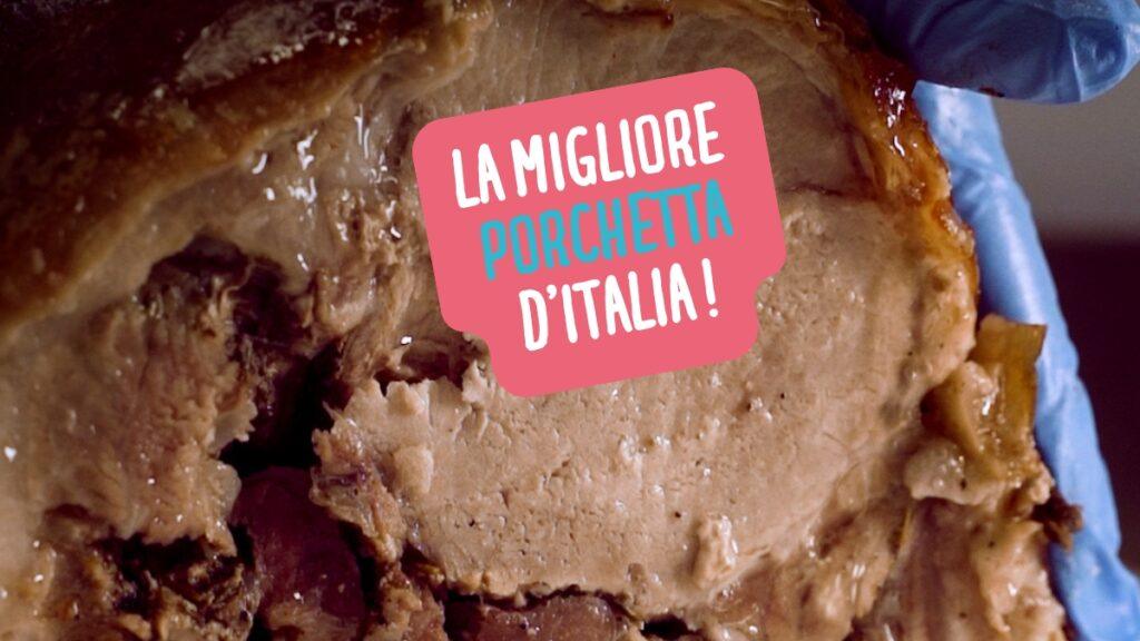 Trancio di Porchetta di Ariccia IGP, la migliore porchetta d’Italia, con cotenna croccante