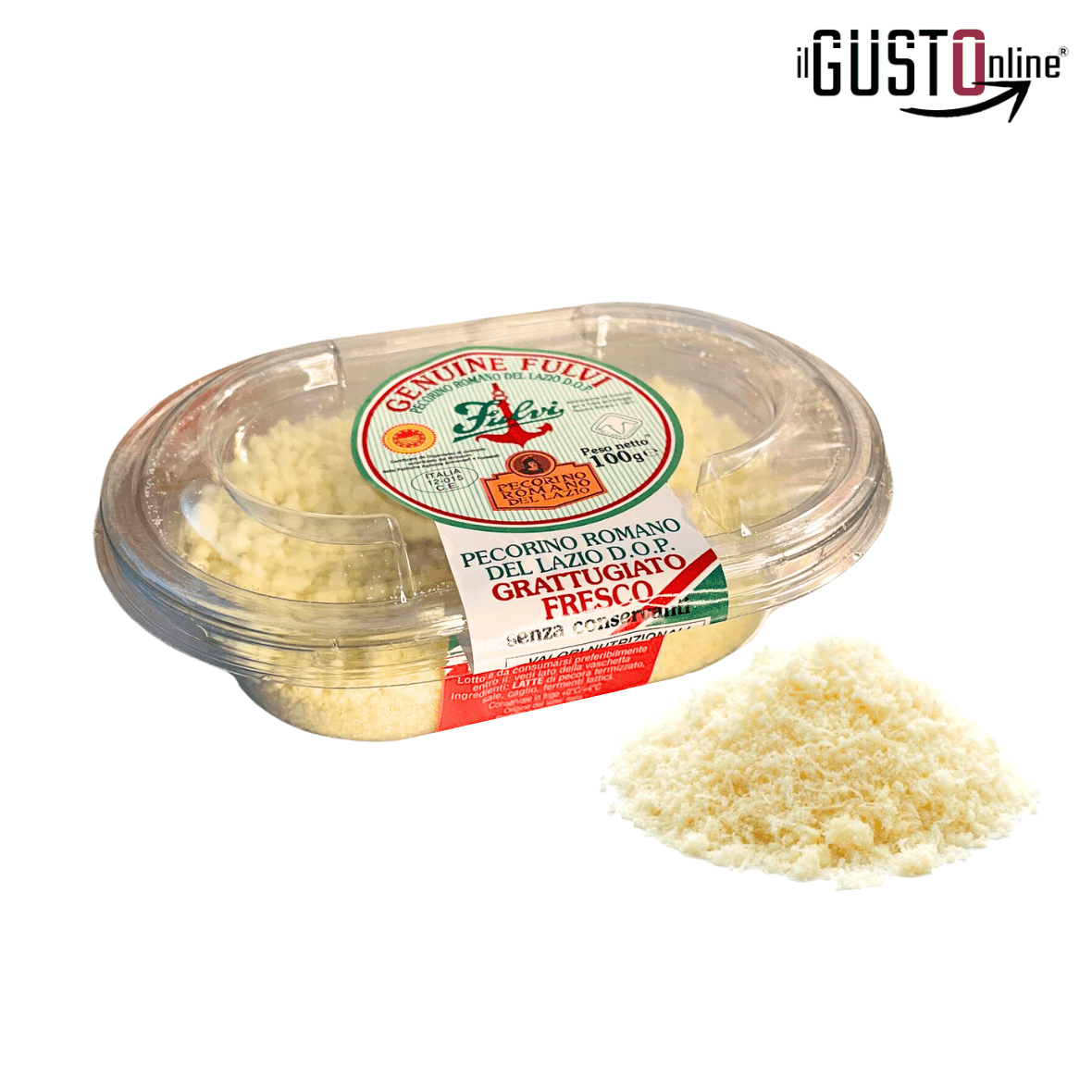Pecorino Romano DOP Grattuggiato Fresco per Carbonara