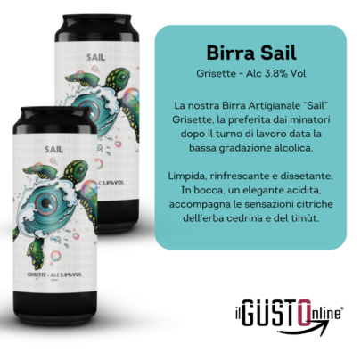 Birra Artigianale "Sail" Grisette - Alc 3.8% Vol ilGustonline