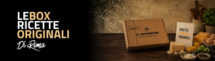 e Box Ricette Originali Romane firmate Il Gustonline con prodotti tipici romani e laziali